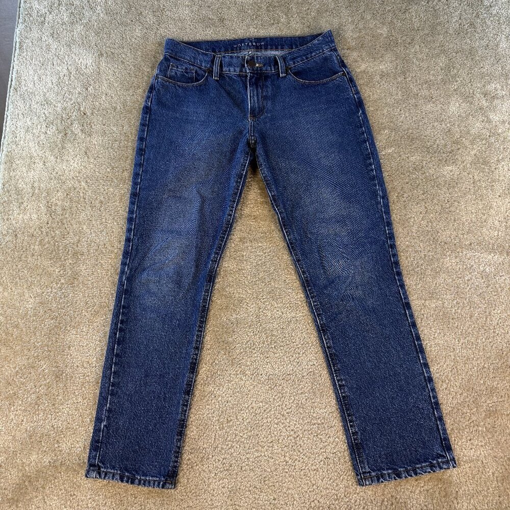 Mott & Bow Jeans Womens Size 3 27x28 Blue Boyfriend Dark Wash Denim F673